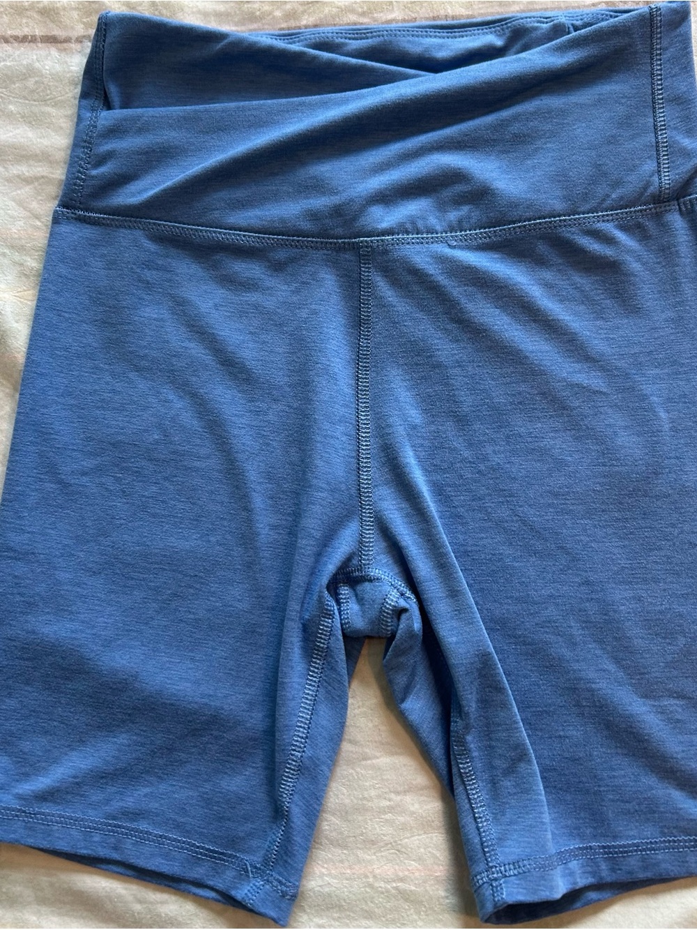 Outdoor Voices High Rise Cloudknit  Blue Bike Shorts 6” inseam S